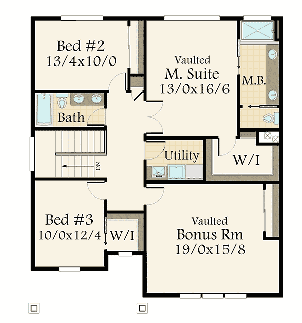 Plan 85253MS: Modern Craftsman House Plan with Beds and Bonus Upstairs - 2246 Sq Ft - Floor Plan - 2nd Floor - Country, Craftsman, Farmhouse, Northwest