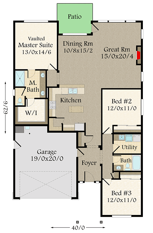 Plan 85255MS: Exclusive 3-Bed Modern Farmhouse Plan - Floor Plan - Main Level - Country, Farmhouse, Northwest