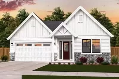 Option-Filled Exclusive 3-Bed Modern Country Home Plan