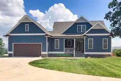 4-Bed Country Craftsman House Plan with Rear L-Shaped Porch