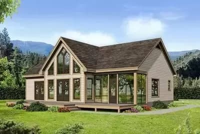 2-Bed House Plan with Vaulted Interior - 1273 Sq Ft