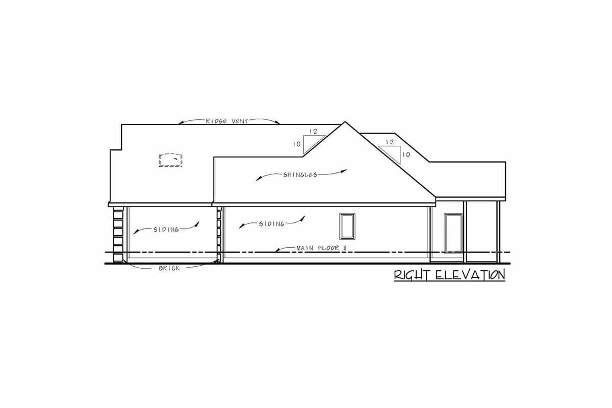 Plan 42538DB: Traditional One-Story House Plan with Second Floor Option - Image #5 - Traditional