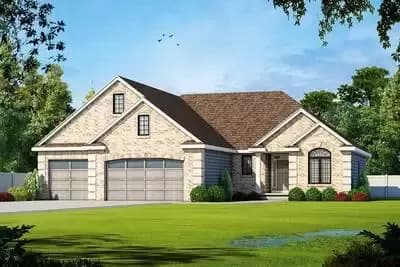 Traditional One-Story House Plan with Second Floor Option