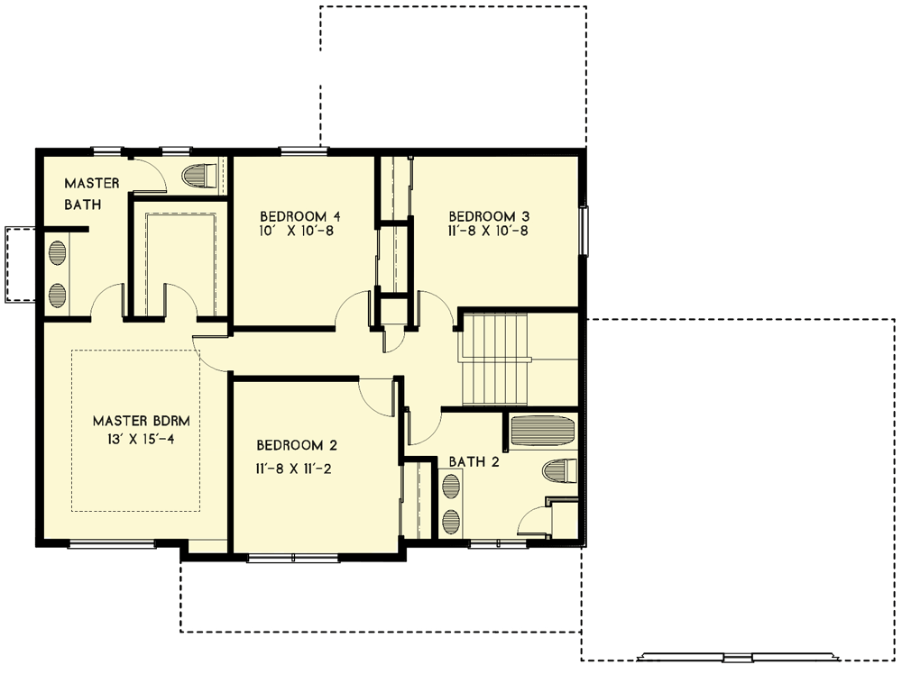 Plan 770015CED: 4 Bedroom Exclusive Traditional House Plan  - Floor Plan - 2nd Floor - Craftsman, Northwest, Traditional