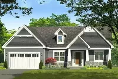 Exclusive 3-Bed Craftsman Ranch Home Plan with Master Bath Option