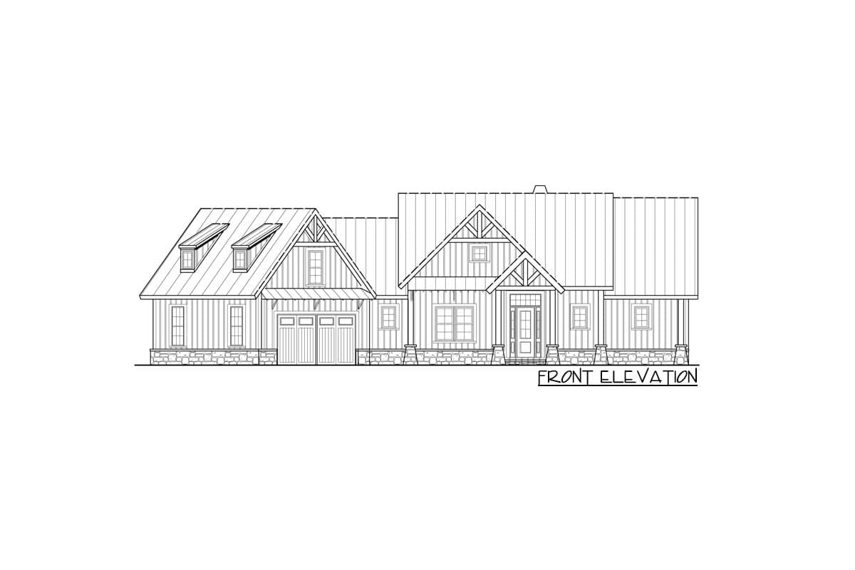 Plan 25642GE: Country Craftsman House Plan with Angled Garage and Finished Lower Level - Image #24 - Country, Craftsman