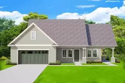 Single-Level-Living Home Plan with Large Attic Storage