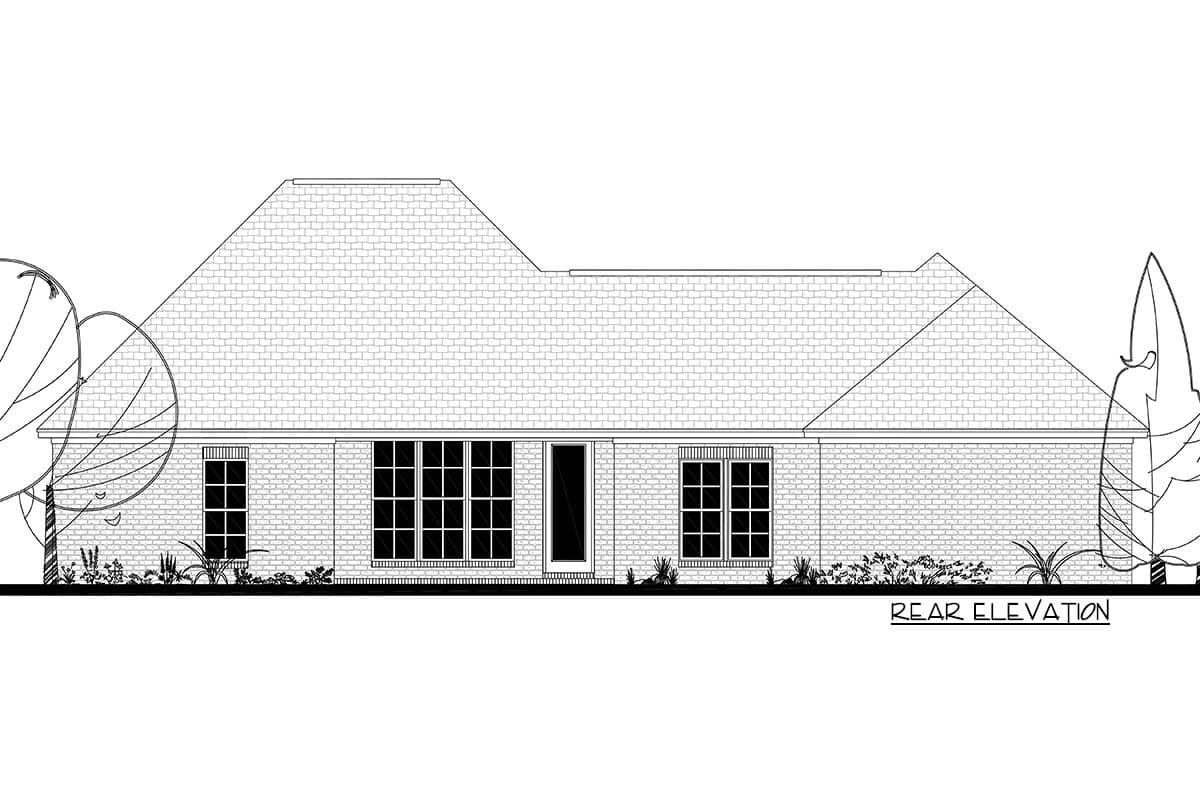 Plan 51782HZ: 4-Bedroom French Country Plan with Huge Master Suite - 2053 Sq Ft - Image #17 - Acadian, French Country, Louisiana-Style, Southern