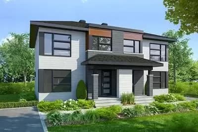 Modern Duplex with Matching 3-Bed Units