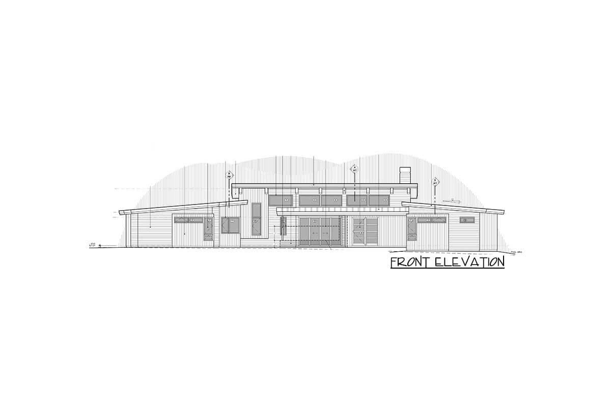 Plan 54232HU: Distinctive 3-Bed Contemporary Home Plan with Game Room - 3338 Sq Ft - Image #45 - Contemporary, Mid Century Modern, Modern, Mountain