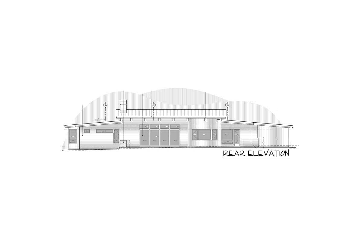 Plan 54232HU: Distinctive 3-Bed Contemporary Home Plan with Game Room - 3338 Sq Ft - Image #47 - Contemporary, Mid Century Modern, Modern, Mountain