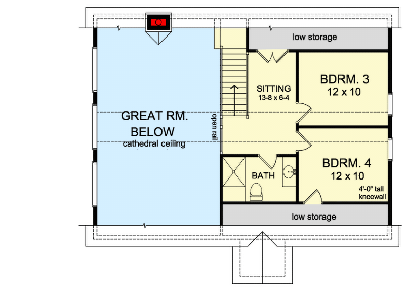 Plan 790026GLV: 4-Bedroom Lake House Plan with Walk Basement - Floor Plan - 2nd Floor - Coastal, Contemporary, Cottage, Mountain, Rustic, Vacation