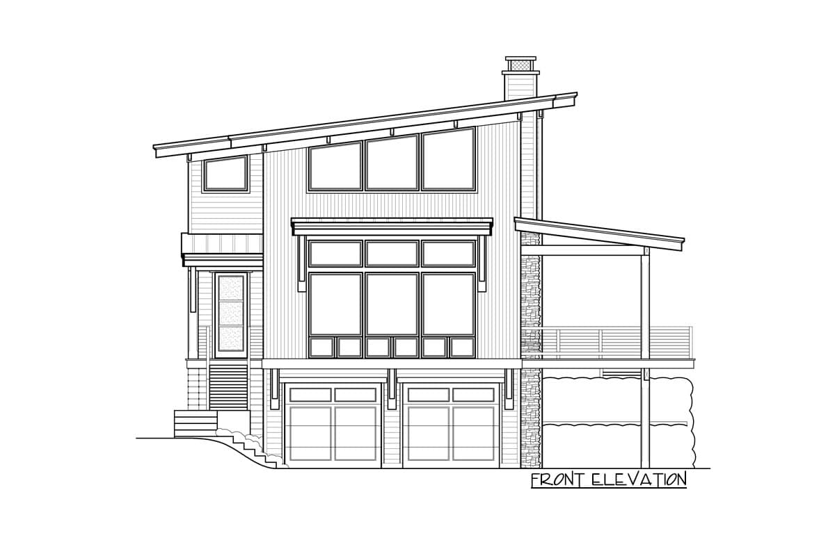 Plan 280000JWD: Splendid Contemporary House Plan with Drive-Under Garage - Image #26 - Contemporary, Modern, Mountain, Vacation