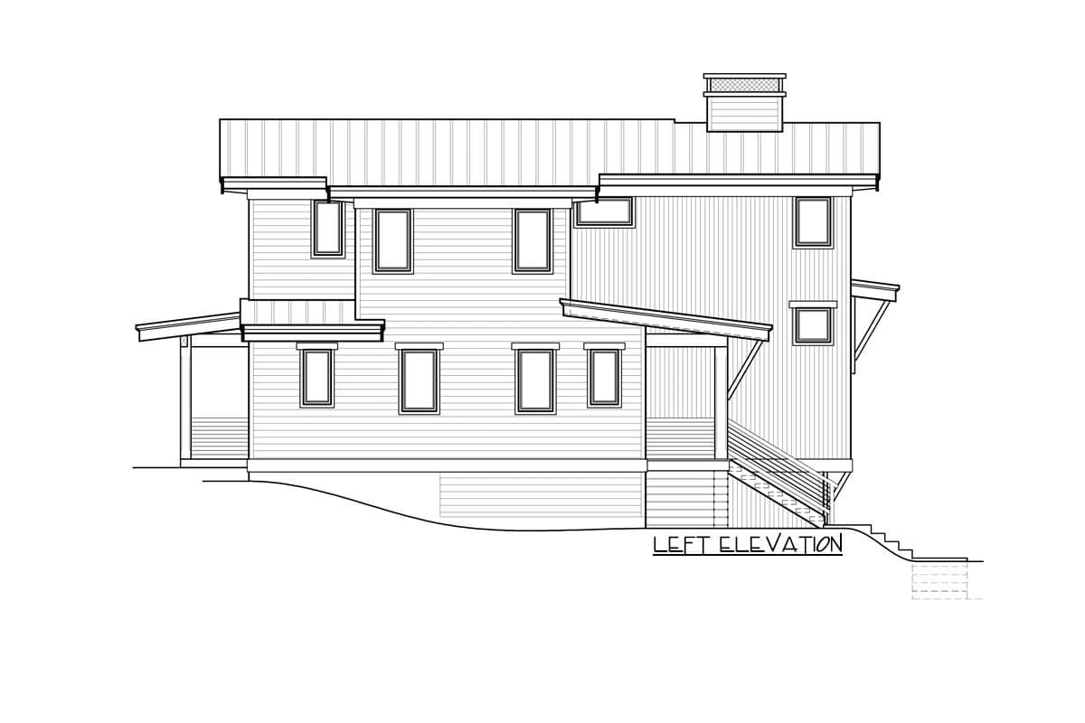 Plan 280000JWD: Splendid Contemporary House Plan with Drive-Under Garage - Image #27 - Contemporary, Modern, Mountain, Vacation