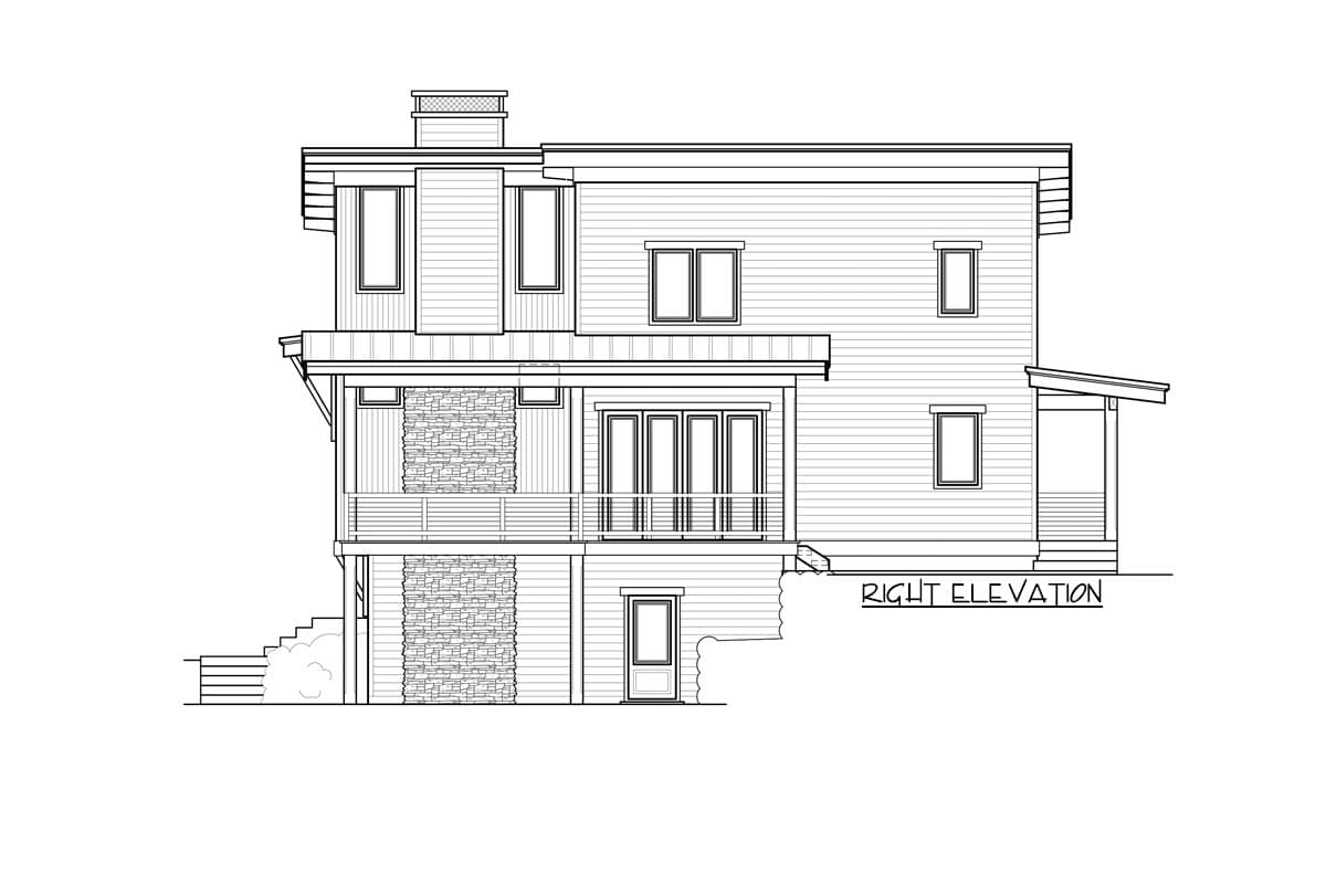 Plan 280000JWD: Splendid Contemporary House Plan with Drive-Under Garage - Image #29 - Contemporary, Modern, Mountain, Vacation