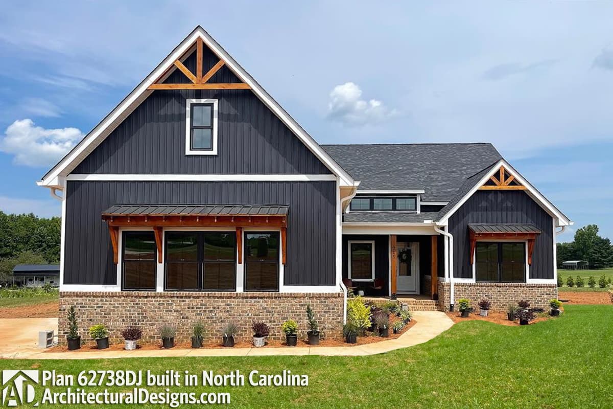 build gallery item - House Plan 62738DJ Comes to Life in North Carolina