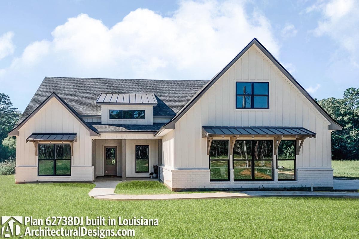 build gallery item - House Plan 62738DJ Comes to Life in Louisiana