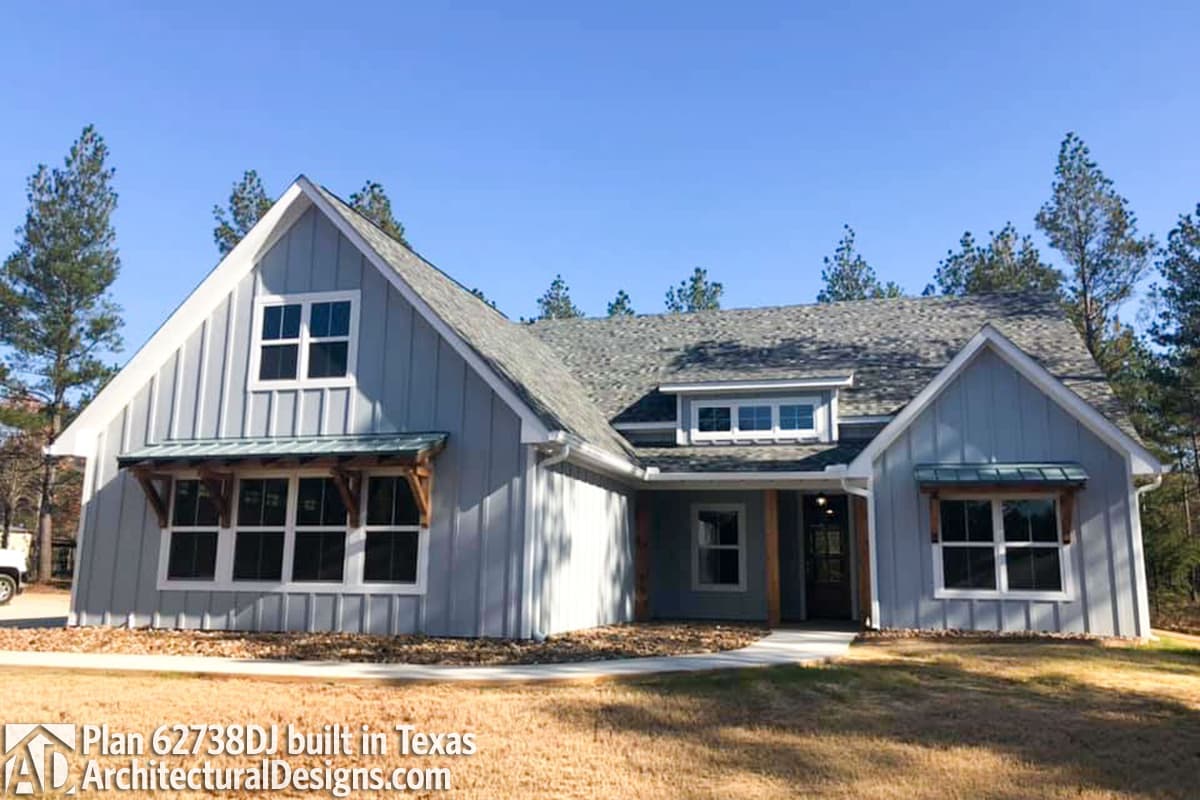 Plan 62738DJ: One-Story 3-Bed Modern Farmhouse Plan - Image #4 - Country, Farmhouse, Modern Farmhouse, New American