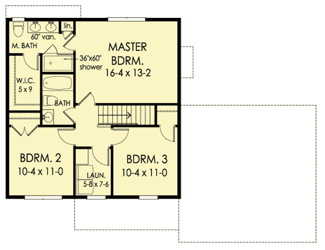 Plan 790025GLV: Traditional 3-Bedroom Craftsman House Plan  - Floor Plan - 2nd Floor - Craftsman, Traditional