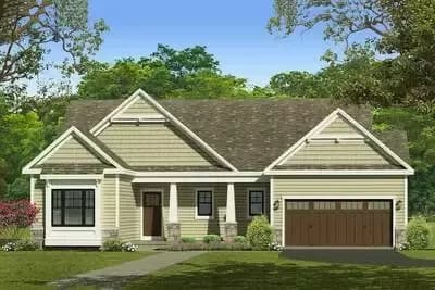 Versatile Single-Story Ranch Home Plan with Office