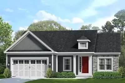 Cozy 2-Bedroom Craftsman House Plan with Private Office