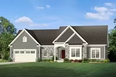 One Level Traditional House Plan - 2006 Sq Ft