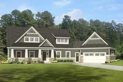 4-Bedroom Craftsman House Plan with Den and Main-Floor Master