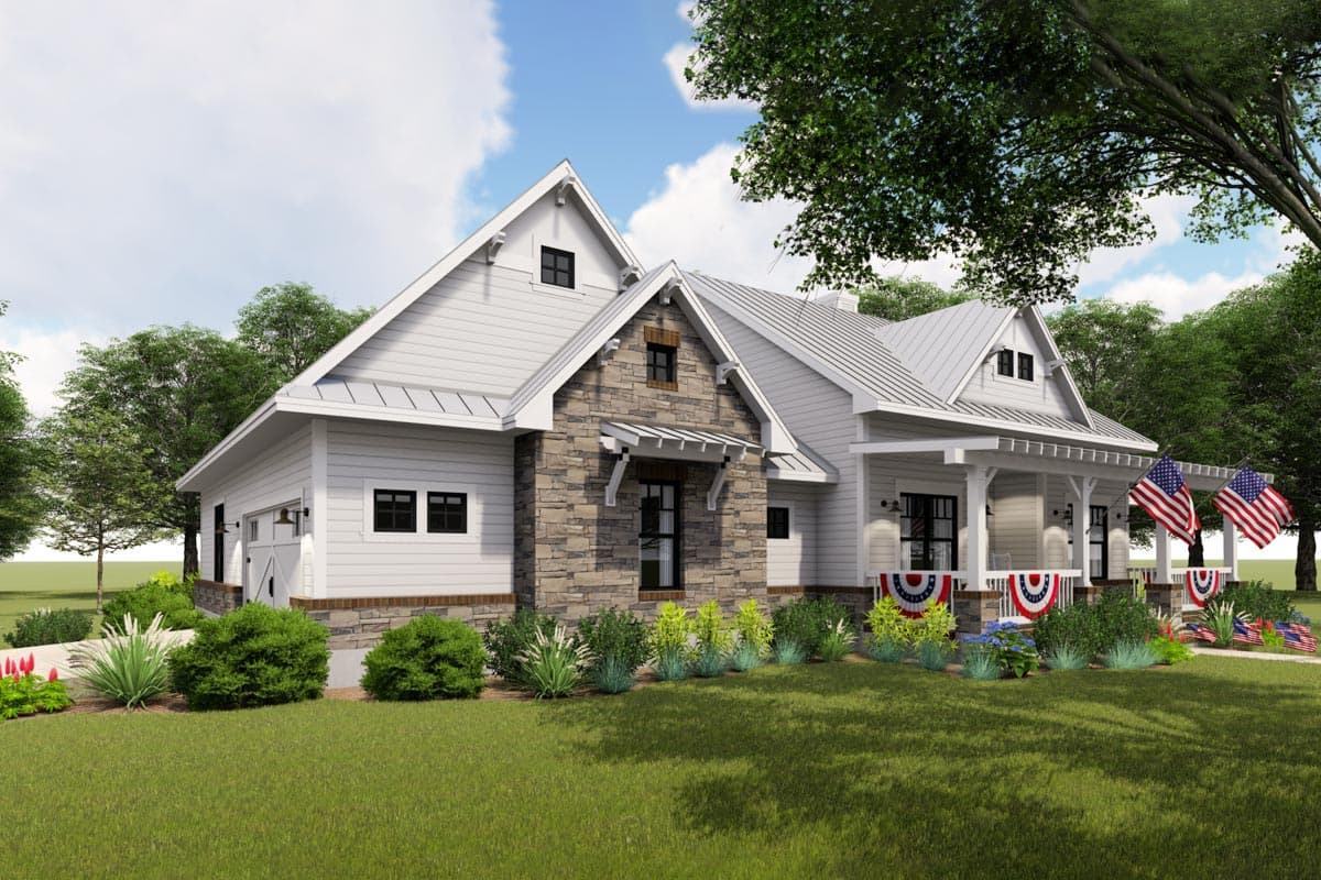 Plan 16903WG: Modern Farmhouse with Side-load Garage and Optional Bonus Room - Image #15 - Country, Farmhouse, Modern Farmhouse, New American, Southern