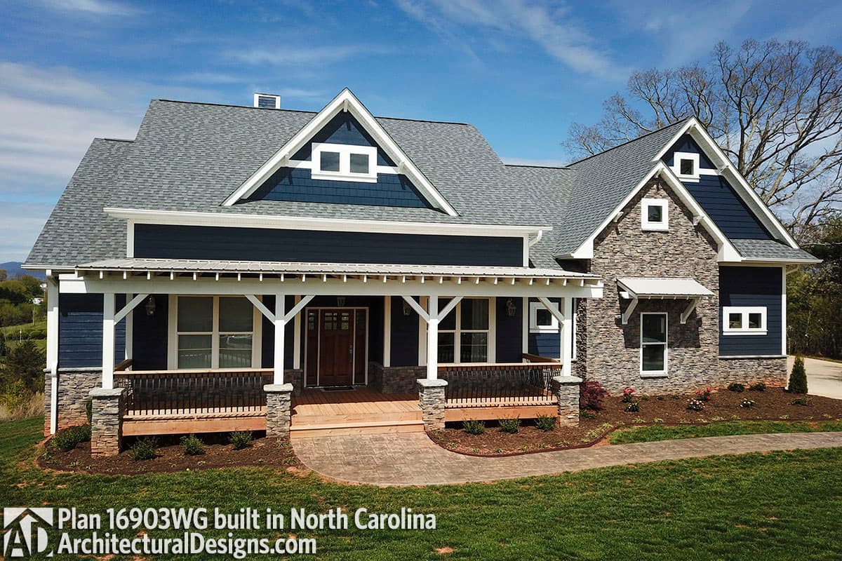 build gallery item - House Plan 16903WG comes to life in North Carolina