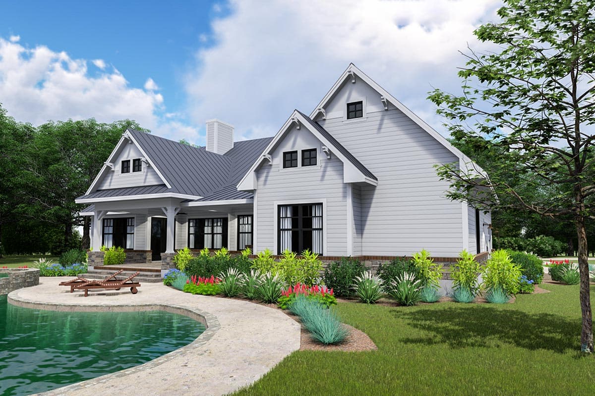 Plan 16903WG: Modern Farmhouse with Side-load Garage and Optional Bonus Room - Image #7 - Country, Farmhouse, Modern Farmhouse, New American, Southern
