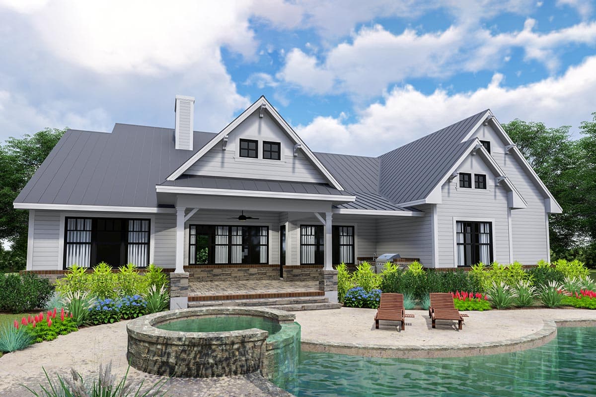 Plan 16903WG: Modern Farmhouse with Side-load Garage and Optional Bonus Room - Image #9 - Country, Farmhouse, Modern Farmhouse, New American, Southern