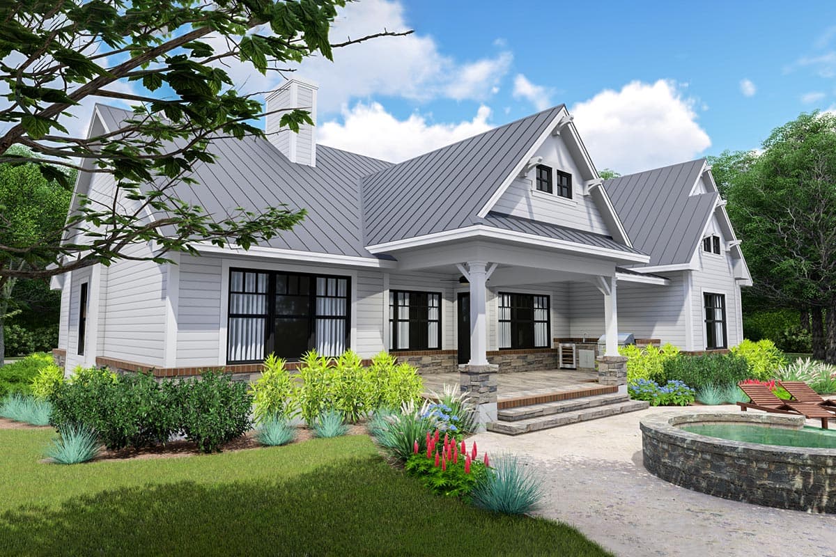 Plan 16903WG: Modern Farmhouse with Side-load Garage and Optional Bonus Room - Image #10 - Country, Farmhouse, Modern Farmhouse, New American, Southern
