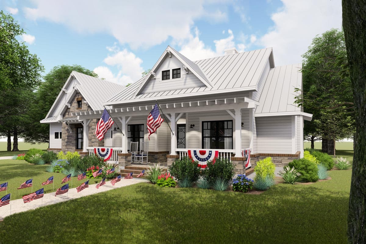Plan 16903WG: Modern Farmhouse with Side-load Garage and Optional Bonus Room - Image #13 - Country, Farmhouse, Modern Farmhouse, New American, Southern