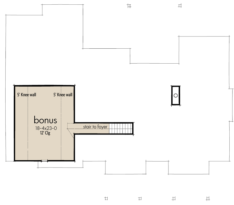 Plan 16903WG: Modern Farmhouse with Side-load Garage and Optional Bonus Room - Floor Plan - Bonus - Country, Farmhouse, Modern Farmhouse, New American, Southern