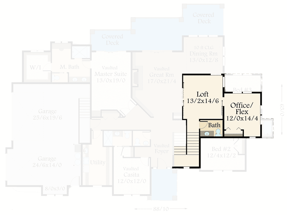 Plan 85262MS: Rugged Craftsman Home Plan with Vaulted Great Room - Floor Plan - 2nd Floor - Craftsman, Mountain, Northwest, Rustic