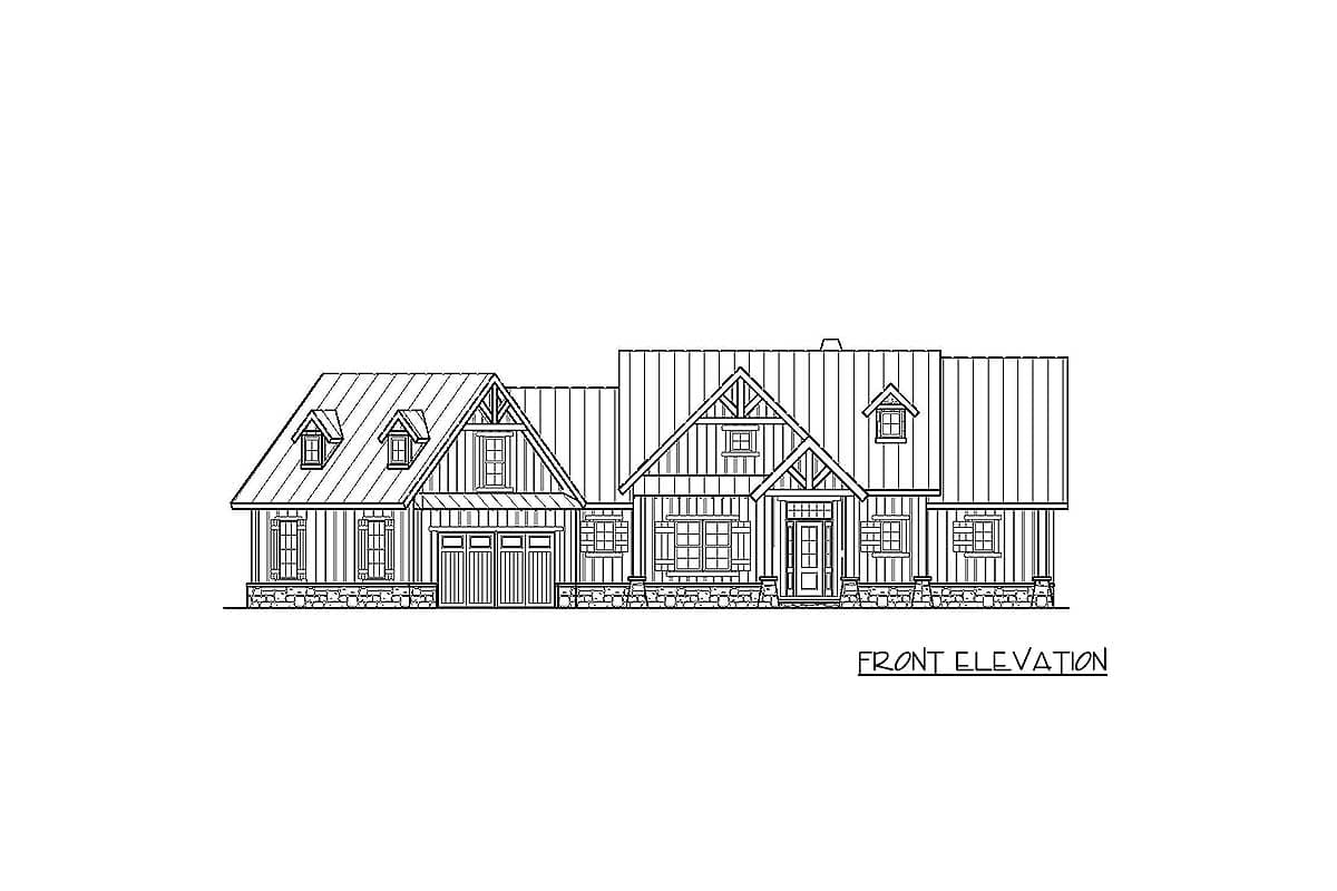 Plan 25643GE: Country Craftsman House Plan with Angled Garage and Finished Lower Level - Image #27 - Country, Craftsman, Farmhouse