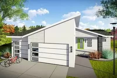 Modern House Plan with 3 Beds in Split Layout