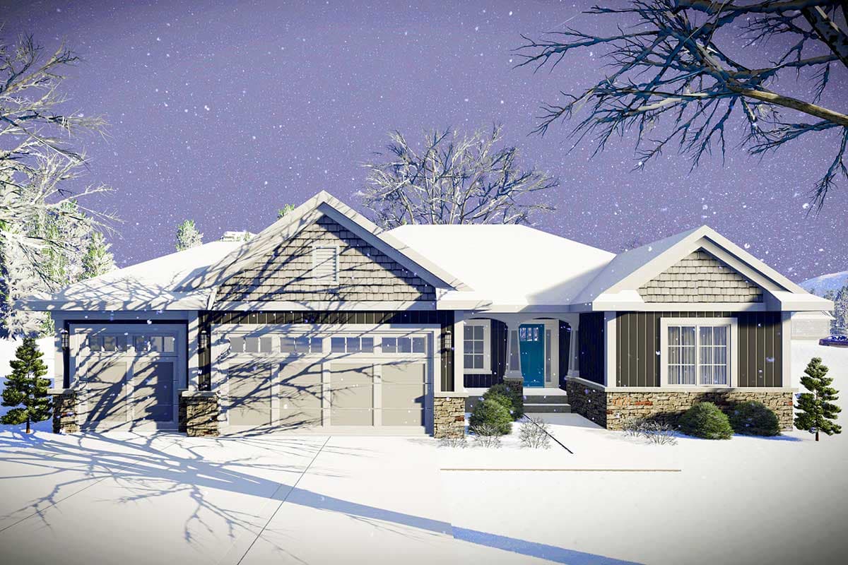 Plan 890077AH: Single-Level Craftsman Ranch Home Plan with Split Bed Layout - 1703 Sq Ft - Image #24 - Craftsman, Ranch