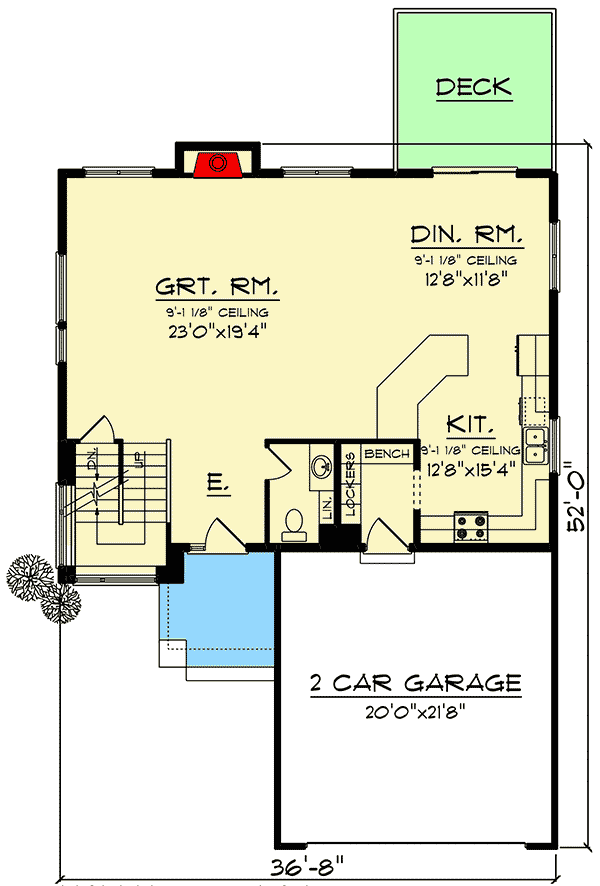 Plan 890083AH: 2-Story Modern House Plan with Open Concept Main Floor  - Floor Plan - Main Level - Contemporary, Modern, Northwest