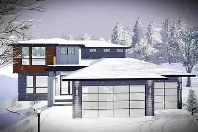Modern 2-Story House Plan with Upstairs Laundry