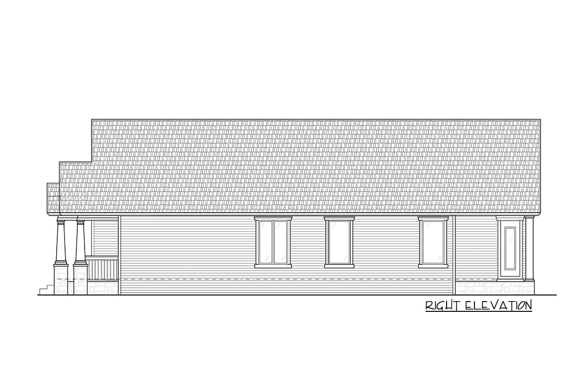 Plan 33210ZRX: Arts & Crafts Cottage House Plan with Rear Lanai - Image #5 - Cottage, Craftsman, Southern