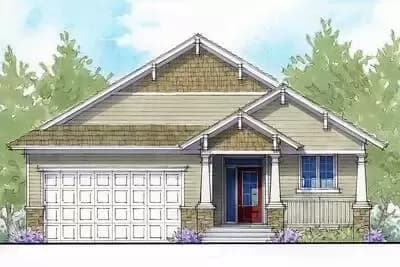 Arts & Crafts Cottage House Plan with Rear Lanai
