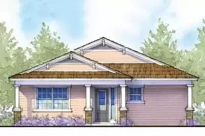 2-Bed Southern Classic House Plan