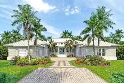 Southern Coastal Contemporary House Plan with Two Master Baths - 3545 Sq Ft