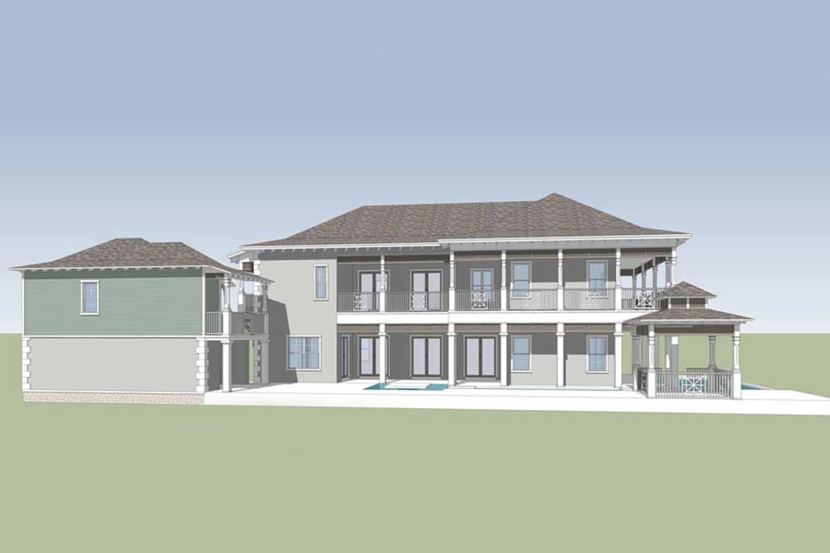 Plan 33219ZR: Coastal Contemporary House Plan with Cantilevered Balconies and Guest House - 4133 Sq Ft - Image #4 - Coastal, Coastal Contemporary, Contemporary, European, Southern, Transitional
