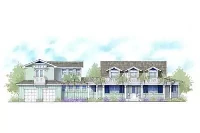 Country House Plan with Split Master Design and Bonus Over Garage