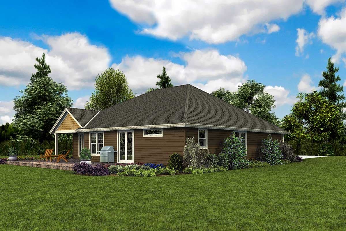 Plan 69691AM: One-Story House Plan with Two Master Suites - Image #6 - Craftsman, Northwest, Ranch