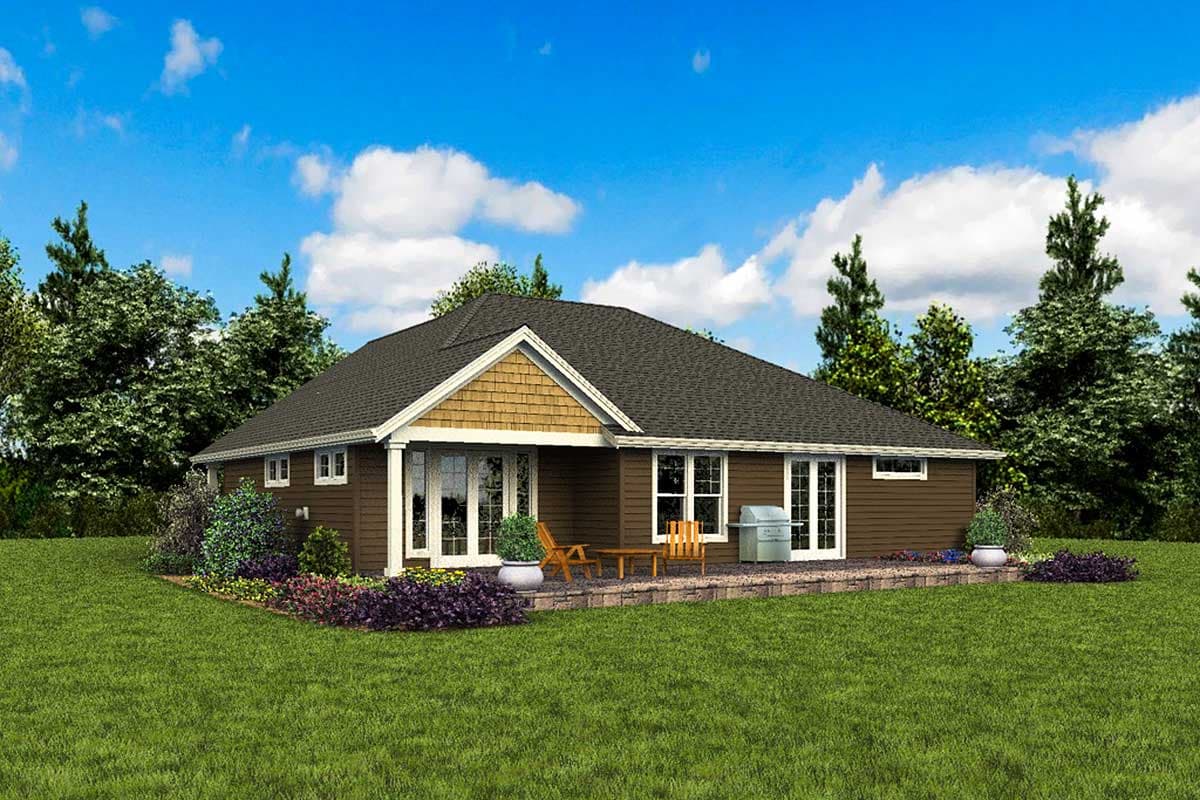 Plan 69691AM: One-Story House Plan with Two Master Suites - Image #9 - Craftsman, Northwest, Ranch