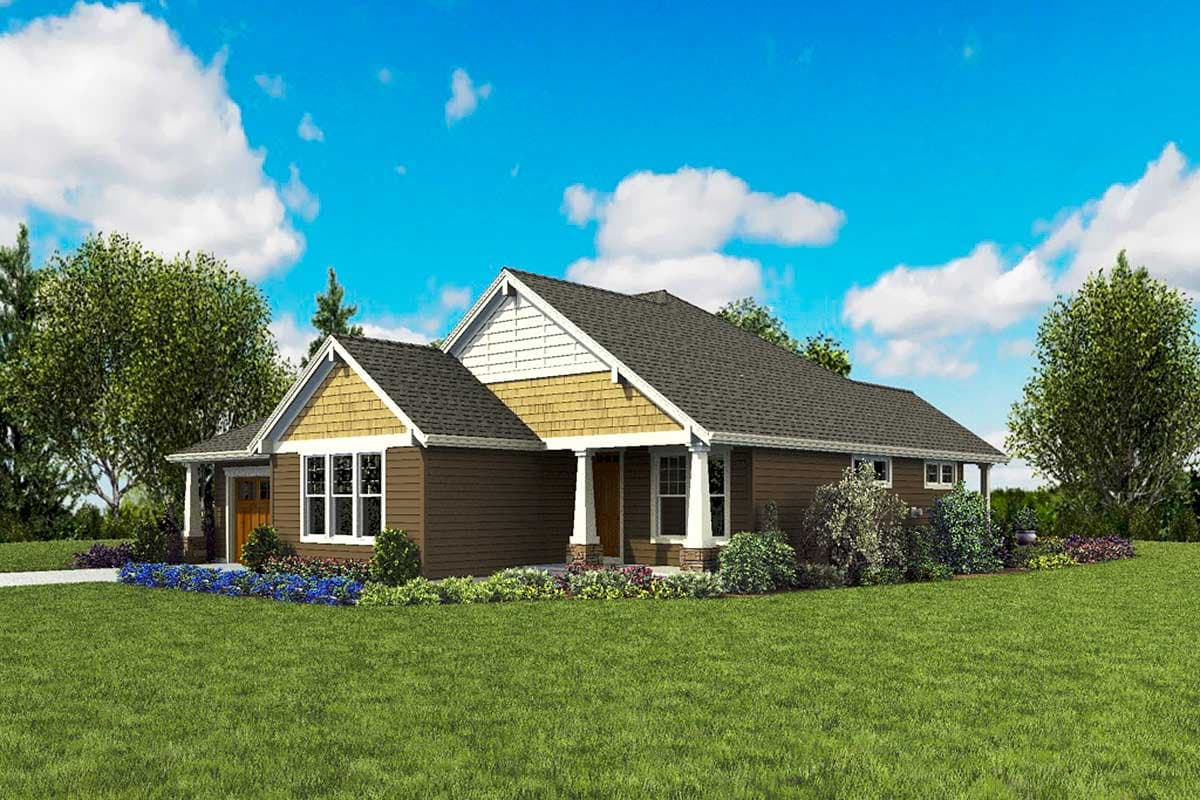 Plan 69691AM: One-Story House Plan with Two Master Suites - Image #12 - Craftsman, Northwest, Ranch