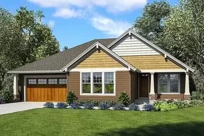 One-Story House Plan with Two Master Suites